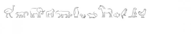 cg perfect line animals dingbats Font LOWERCASE