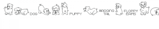 cg puppy dog dingbats Font UPPERCASE