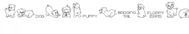 cg puppy dog dingbats Font LOWERCASE