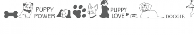 cg puppy power dingbats Font UPPERCASE