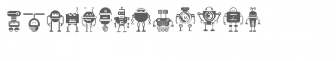 cg robot dingbats Font LOWERCASE