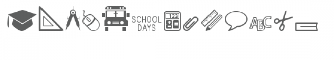 cg school dingbats Font LOWERCASE