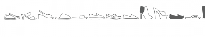 cg shoe fashion dingbats Font UPPERCASE