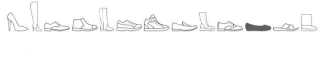 cg shoe fashion dingbats Font LOWERCASE