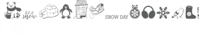 cg snow dingbats Font LOWERCASE