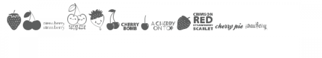 cg strawberries & cherries dingbats Font UPPERCASE
