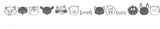 cg sweetie woodland animals dingbats Font LOWERCASE