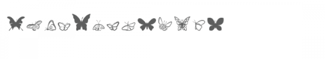 cg sweetly butterfly dingbats Font UPPERCASE