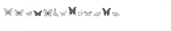 cg sweetly butterfly dingbats Font UPPERCASE