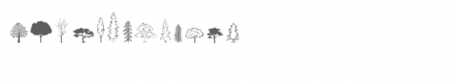 cg tall tree dingbats Font UPPERCASE