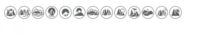 cg tiny nature scenes dingbats Font UPPERCASE