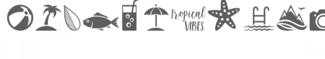 cg tropical vibes dingbats Font UPPERCASE