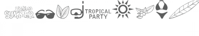 cg tropical vibes dingbats Font UPPERCASE