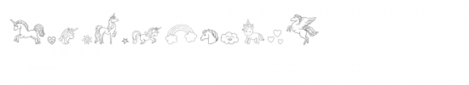 cg unicorn time dingbats Font UPPERCASE