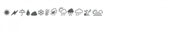 cg weather dingbats Font LOWERCASE