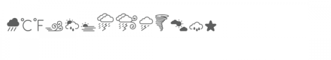 cg weather dingbats Font LOWERCASE