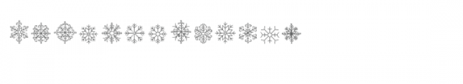 cg winter snowflakes dingbats Font UPPERCASE