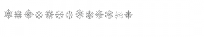 cg winter snowflakes dingbats Font LOWERCASE