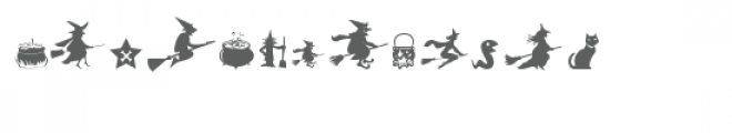cg witches and more dingbats Font UPPERCASE