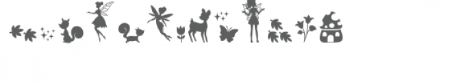 cg woodland fairies dingbats Font LOWERCASE