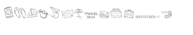 cg world travel dingbats Font UPPERCASE