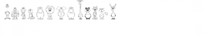 cg zoo wild animals dingbats Font LOWERCASE