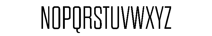 Chamfer Gothic Ludlow Extra Light Font UPPERCASE