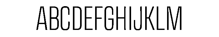Chamfer Gothic Ludlow Thin Font UPPERCASE