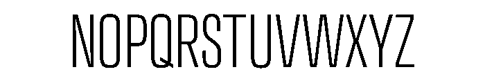 Chamfer Gothic Ludlow Thin Font UPPERCASE