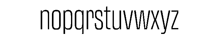 Chamfer Gothic Ludlow Thin Font LOWERCASE