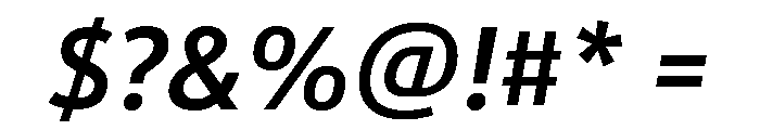 Charcuterie Block Semibold Italic Font OTHER CHARS
