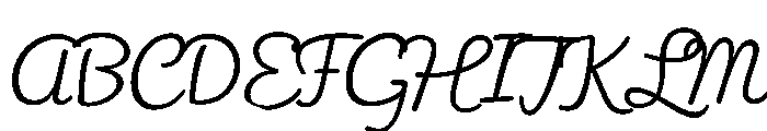 Charcuterie Cursive Light Font UPPERCASE