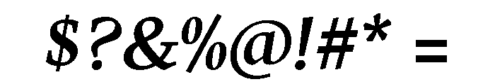 Charter Bt Italic Font OTHER CHARS