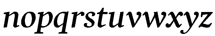 Charter Bt Italic Font LOWERCASE