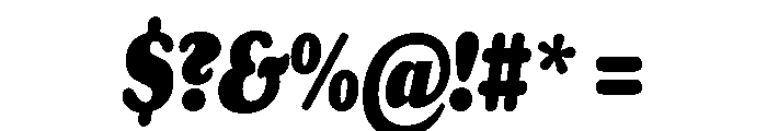 Chicle Heavy Italic Font OTHER CHARS