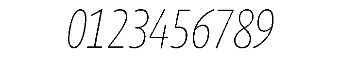 Chidori Condensed ExtraLight Italic Font OTHER CHARS