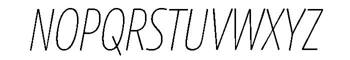 Chidori Condensed ExtraLight Italic Font UPPERCASE