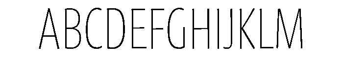 Chidori Condensed ExtraLight Font UPPERCASE