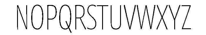 Chidori Condensed ExtraLight Font UPPERCASE
