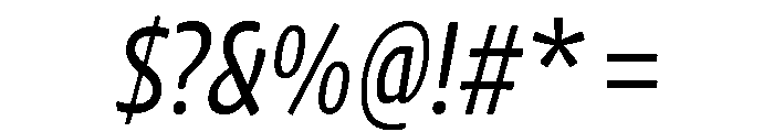 Chidori Condensed Italic Font OTHER CHARS