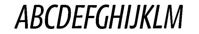 Chidori Condensed Italic Font UPPERCASE