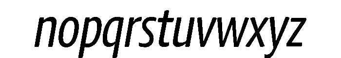 Chidori Condensed Italic Font LOWERCASE