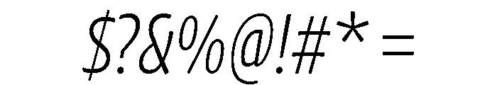 Chidori Condensed Light Italic Font OTHER CHARS