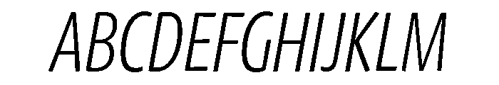 Chidori Condensed Light Italic Font UPPERCASE