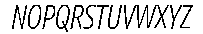 Chidori Condensed Light Italic Font UPPERCASE