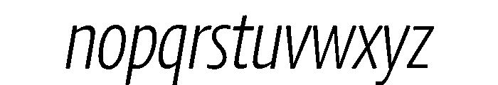 Chidori Condensed Light Italic Font LOWERCASE