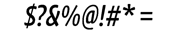Chidori Condensed Medium Italic Font OTHER CHARS