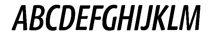 Chidori Condensed Medium Italic Font UPPERCASE