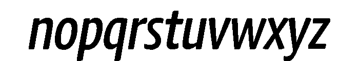 Chidori Condensed Medium Italic Font LOWERCASE