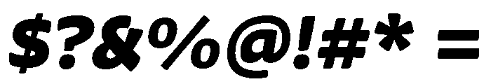 Chidori Expanded Black Italic Font OTHER CHARS